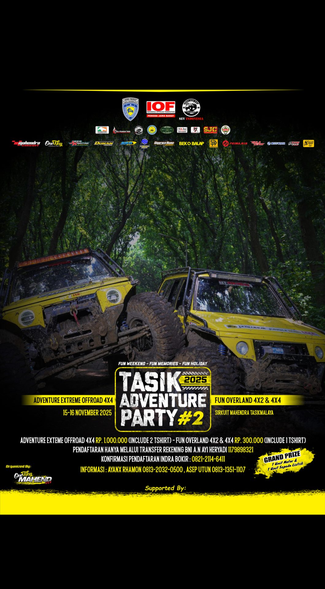 TASIK ADVENTURE PARTY 2 KEMBALI DIGELAR! SIAPKAN KENDARAAN TERBAIK ANDA