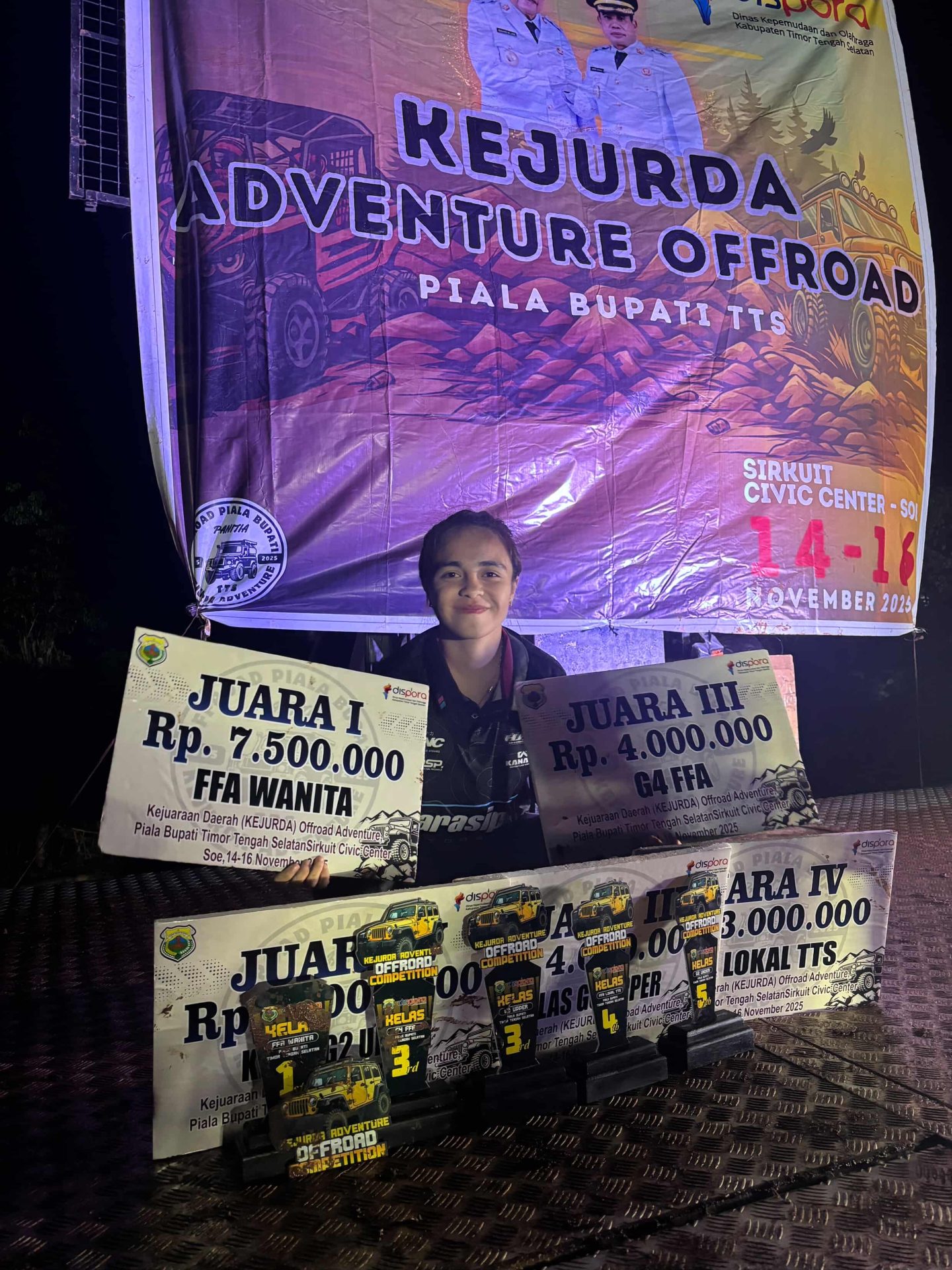 HANY BABY MENDOMINASI KEJURDA ADVENTURE OFFROAD TTS 2025 DENGAN MENOREHKAN PRESTASI DI LIMA KELAS